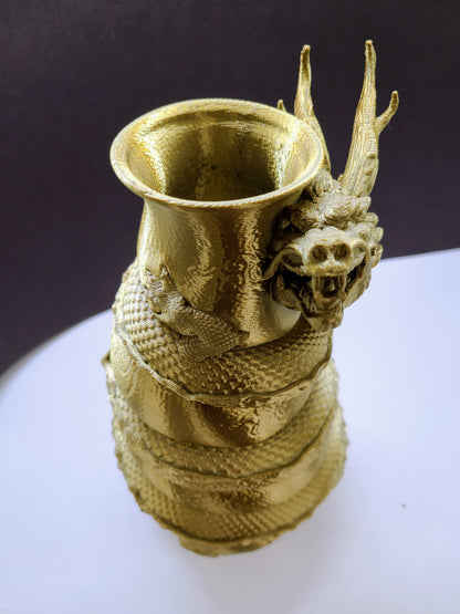 3D Printed Wrap Around Dragon Vase.