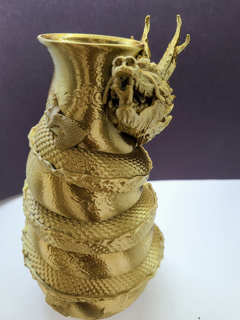3D Printed Wrap Around Dragon Vase.