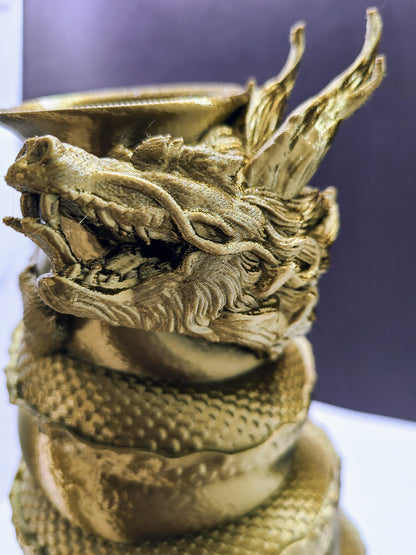 3D Printed Wrap Around Dragon Vase.