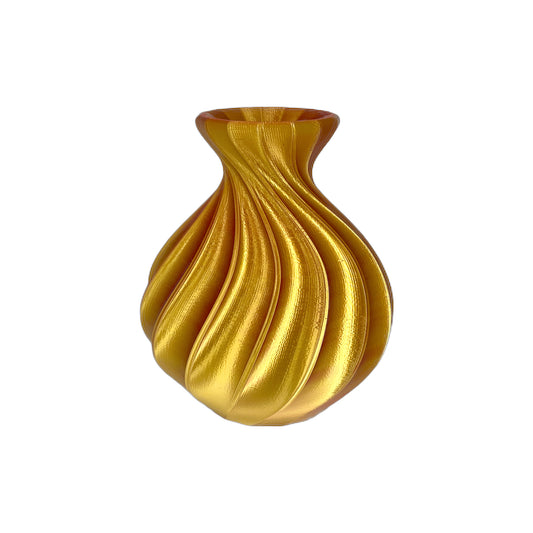 Balloon Vase Raspberry/Gold 7"
