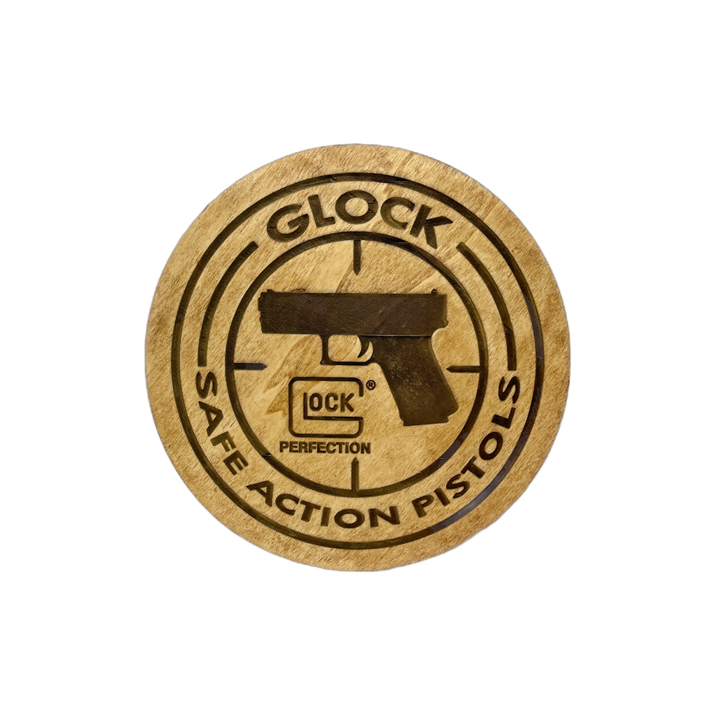 Glock Pistol 10” round plaque