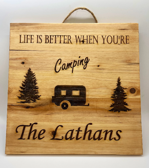 Customizable Camping sign