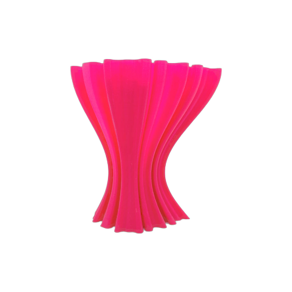 3D Printed Flexible Wave Vase Magenta (L)