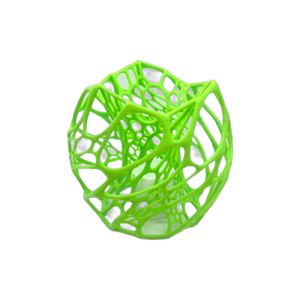 3D Printed LED Candle Holder Lime Green (L)