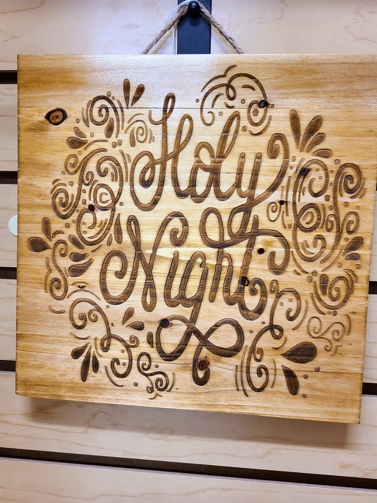 "Holy Night" Natural 10x10 sign (L)