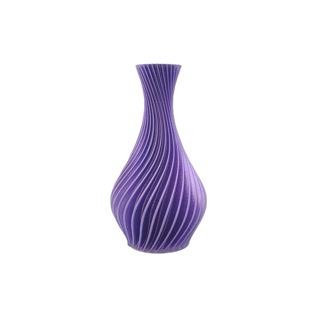 3D Printed Spiral Vase Two Tone Purple/Pink 6"