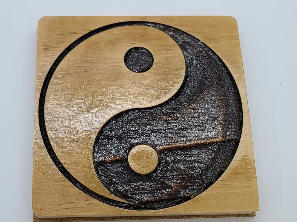 Yin and Yang Coasters, set of 4 (L)