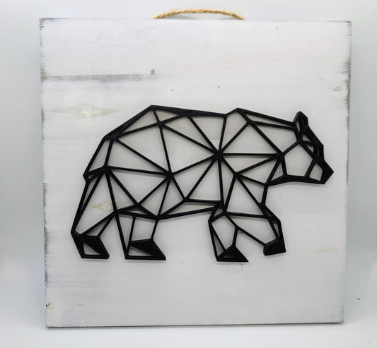 Bear Silhouette 10x10 sign (L)